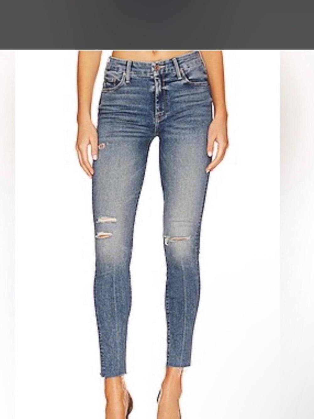 MOTHER Looker ankle chew jean